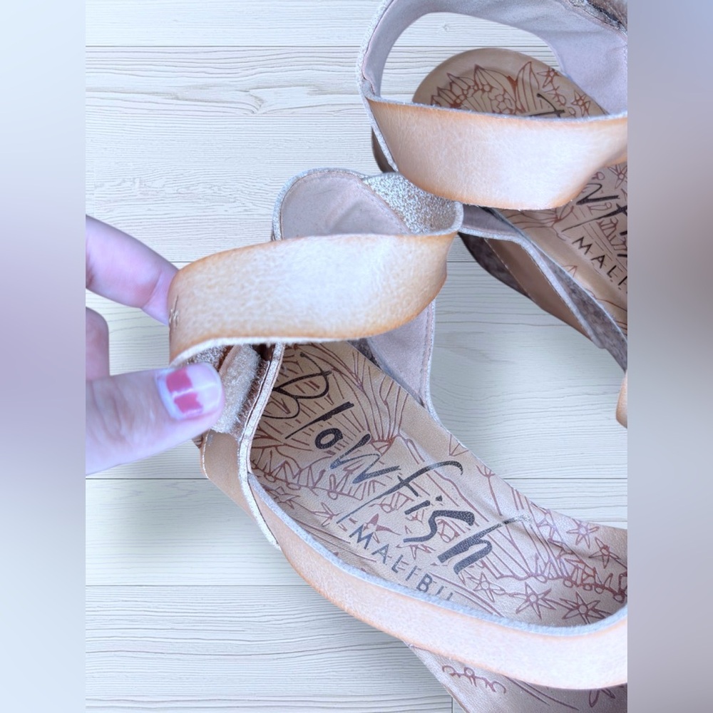 BLOWFISH MALIBU Women’s Hapuku Nude Wedge Sandals with Faux Cork Sole - Picture 5 of 15